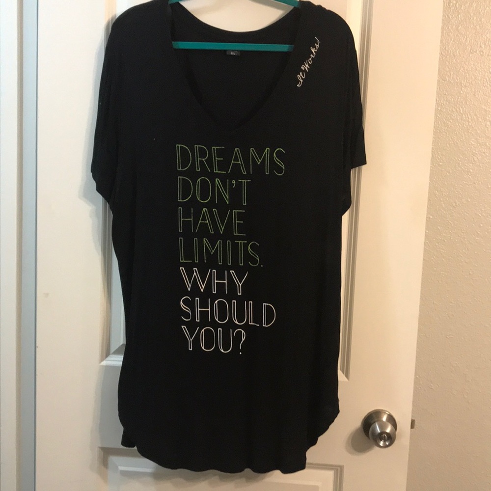 ItWorks! V-neck tee.